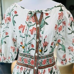 Hand Block Printed Linen Dress